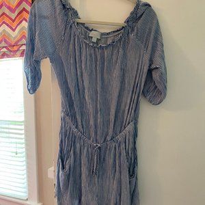 Veronica M Striped tie front romper